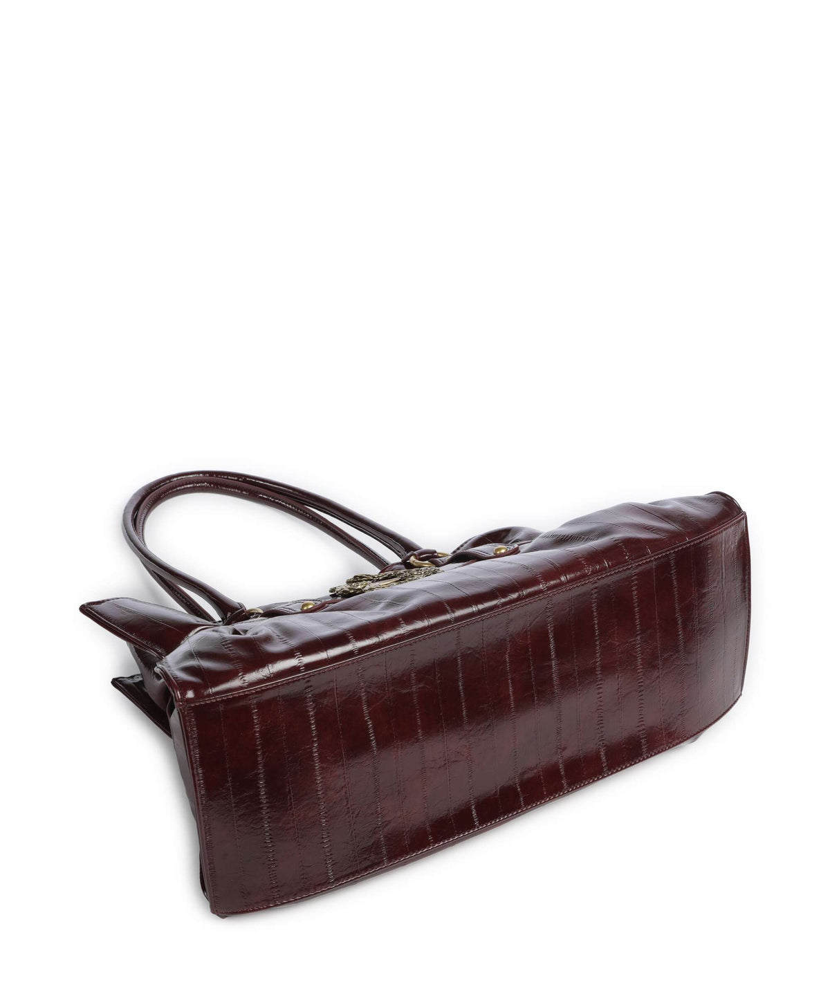 Just Cavalli Iconic Snakes Bow Tote bag cordovan