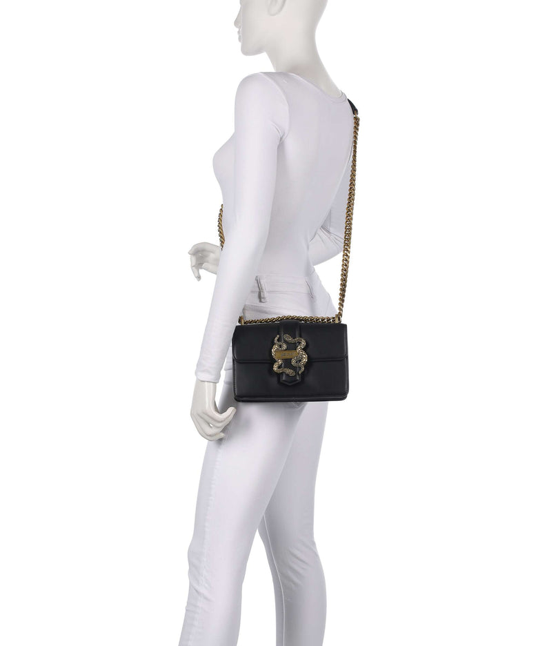 Just Cavalli Iconic Snakes Shoulder bag black