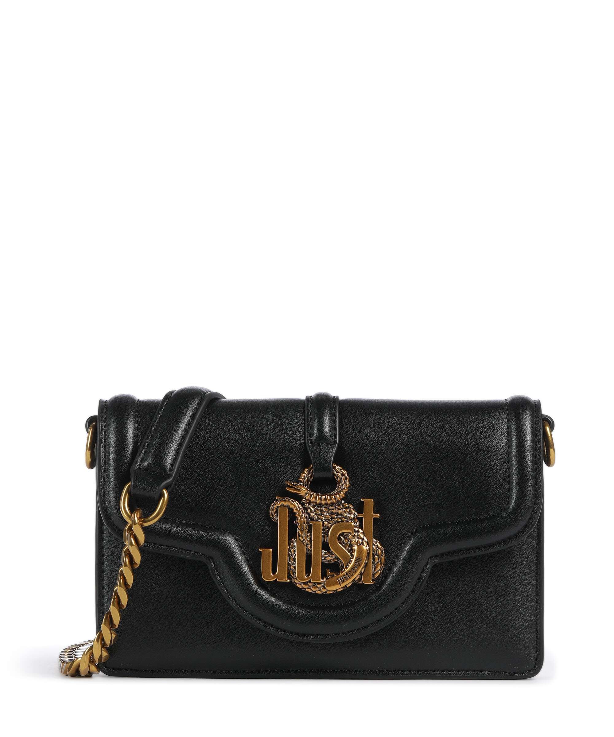 Just Cavalli Just Snake Crossbody bag black