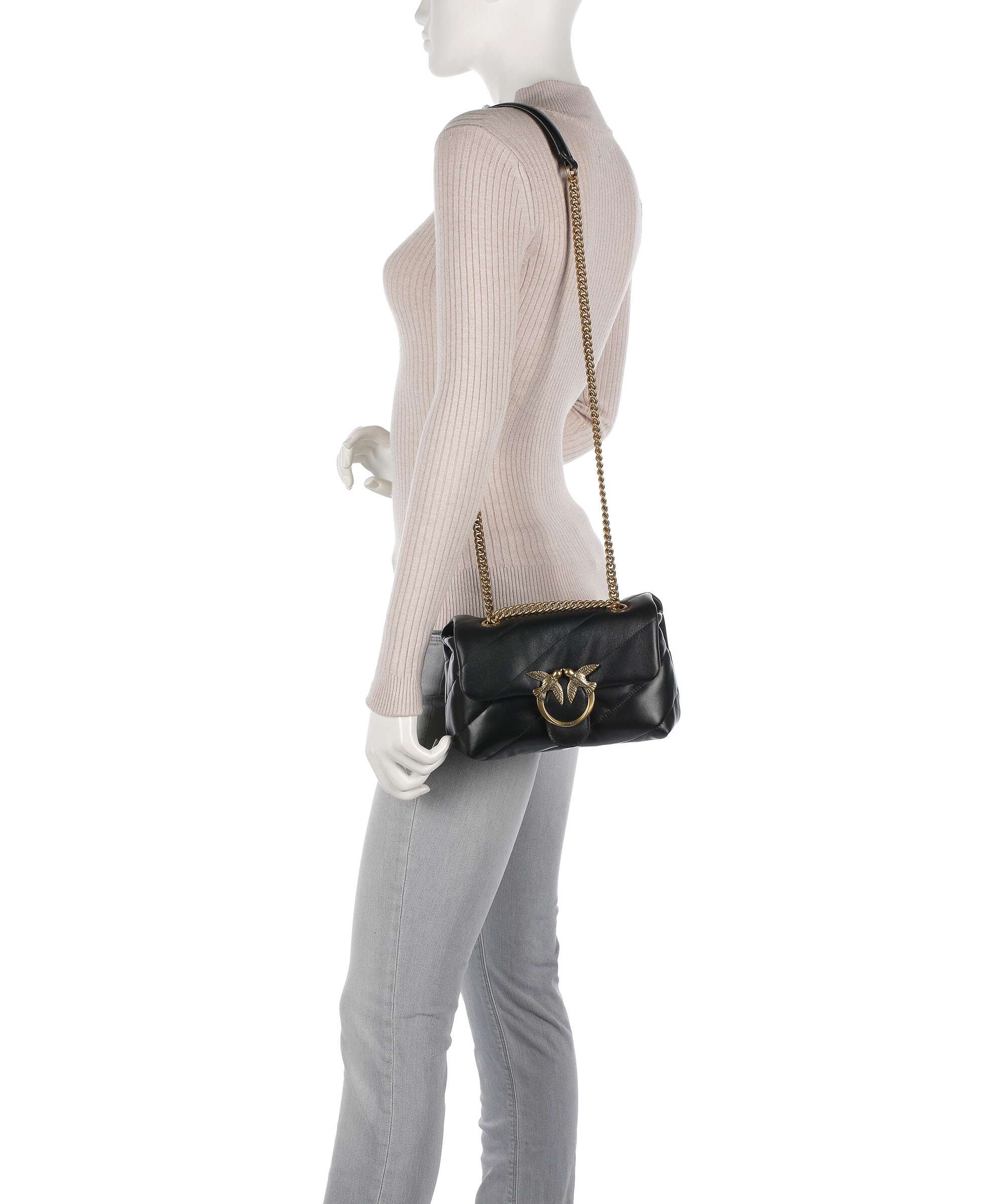 Pinko Love Puff Mini Shoulder bag nero/antique gold