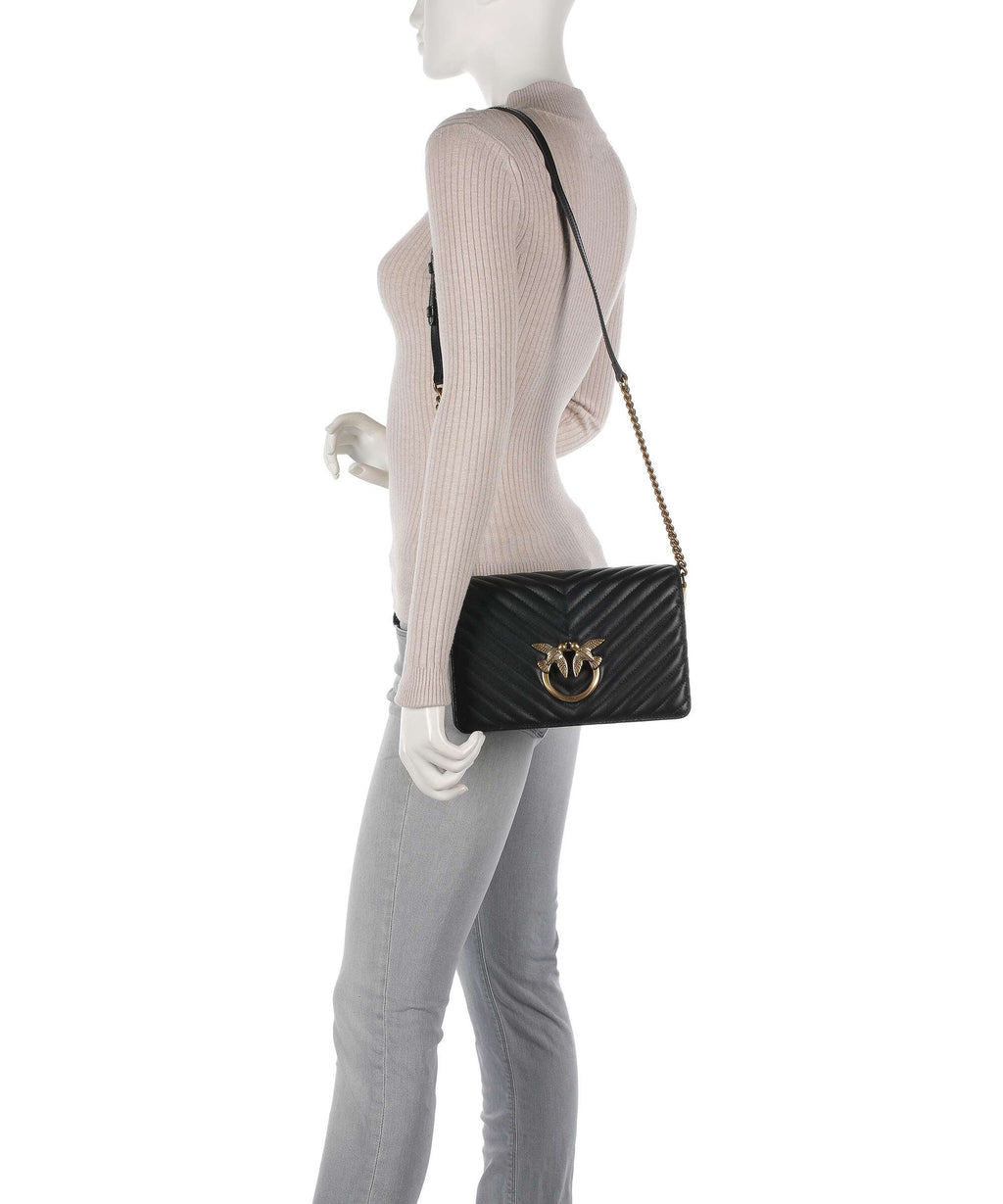 Pinko Love Click Classic Crossbody bag nero/antique gold