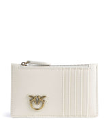 Pinko Airone Kreditkartenetui bianco seta/antique gold