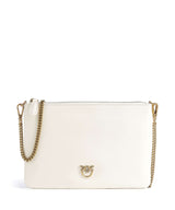 Pinko Flat Classic Umhängetasche bianco seta/antique gold