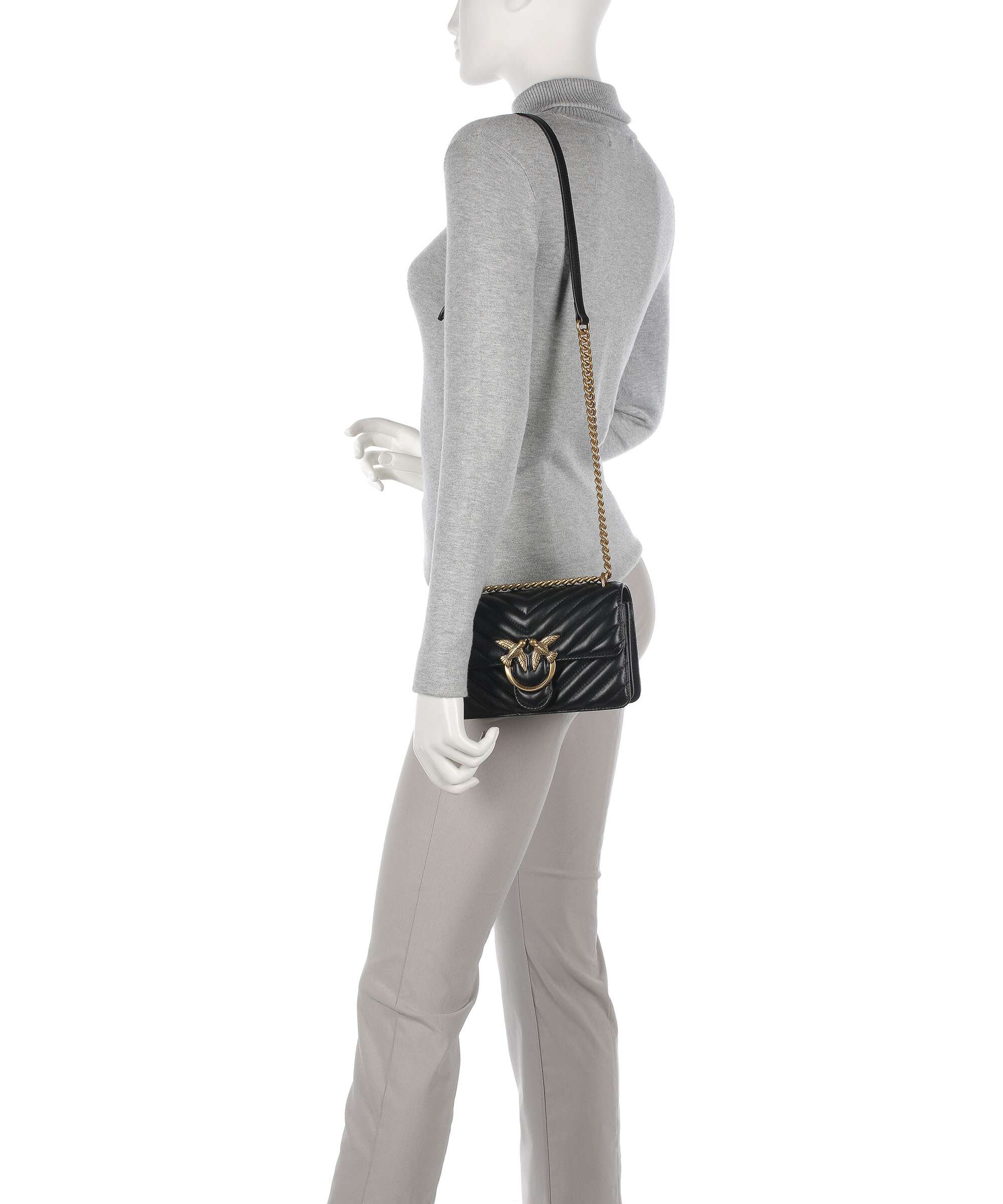 Pinko Love One Mini Shoulder bag nero/antique gold