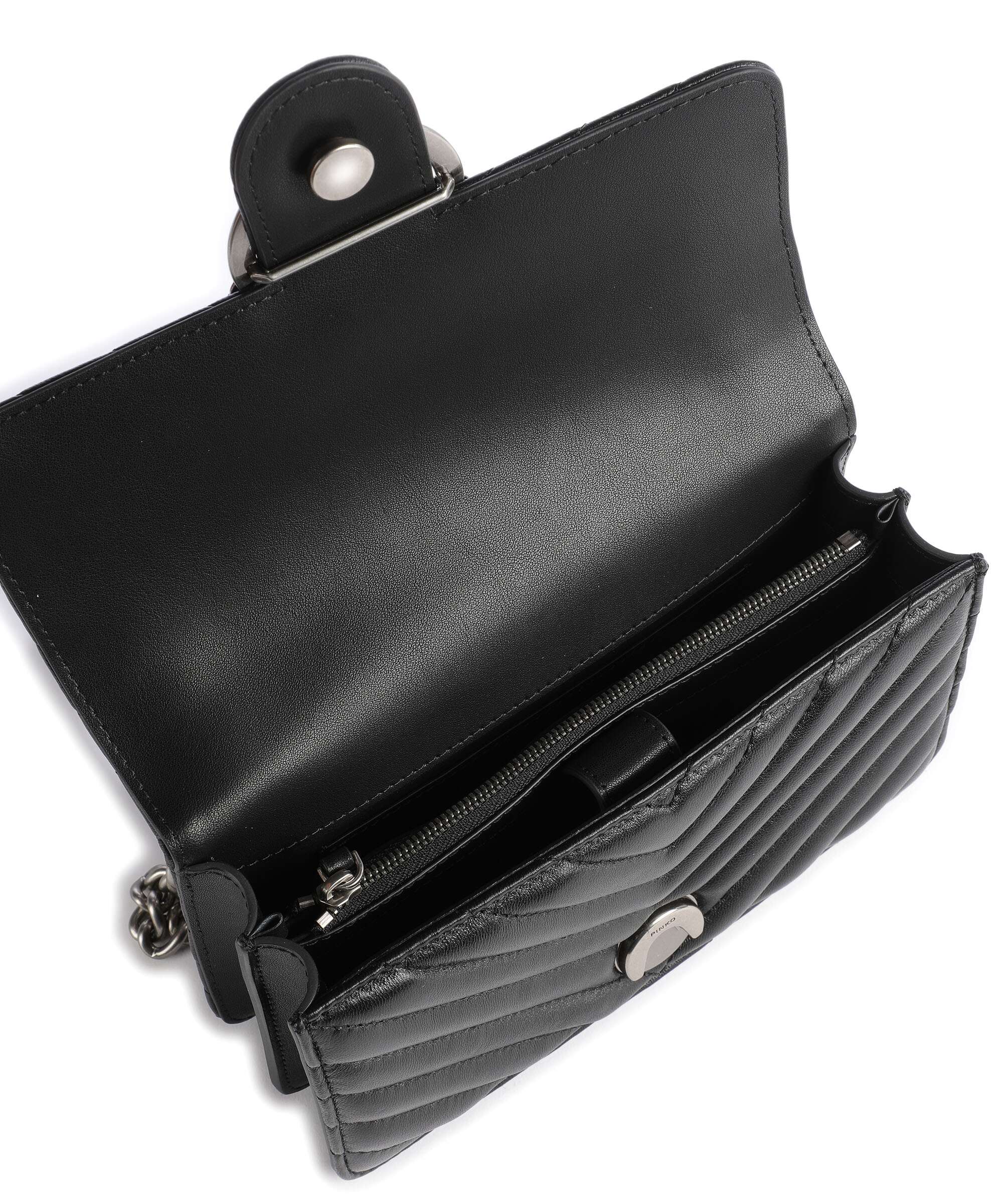 Pinko Love One Mini Shoulder bag nero/old silver