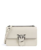 Pinko Love One Classic Schultertasche bianco seta/old silver