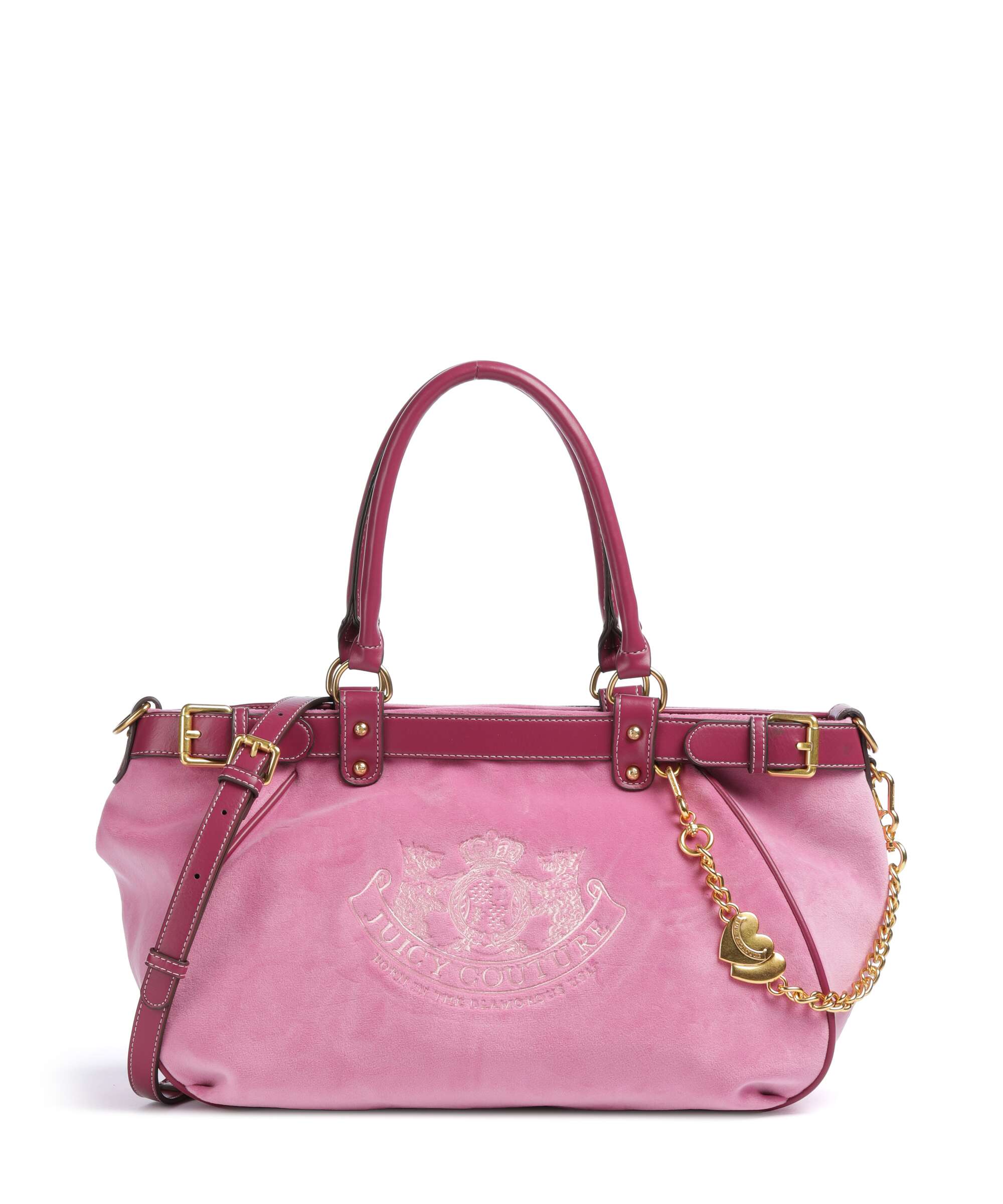 Juicy Couture Twig Narrative Velvet L Tote bag super pink