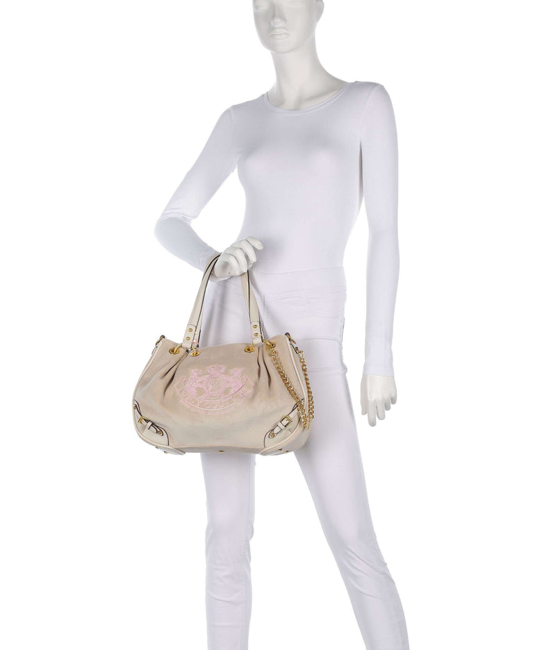 Juicy Couture Twig Narrative Velvet M Hobo bag marshmallow