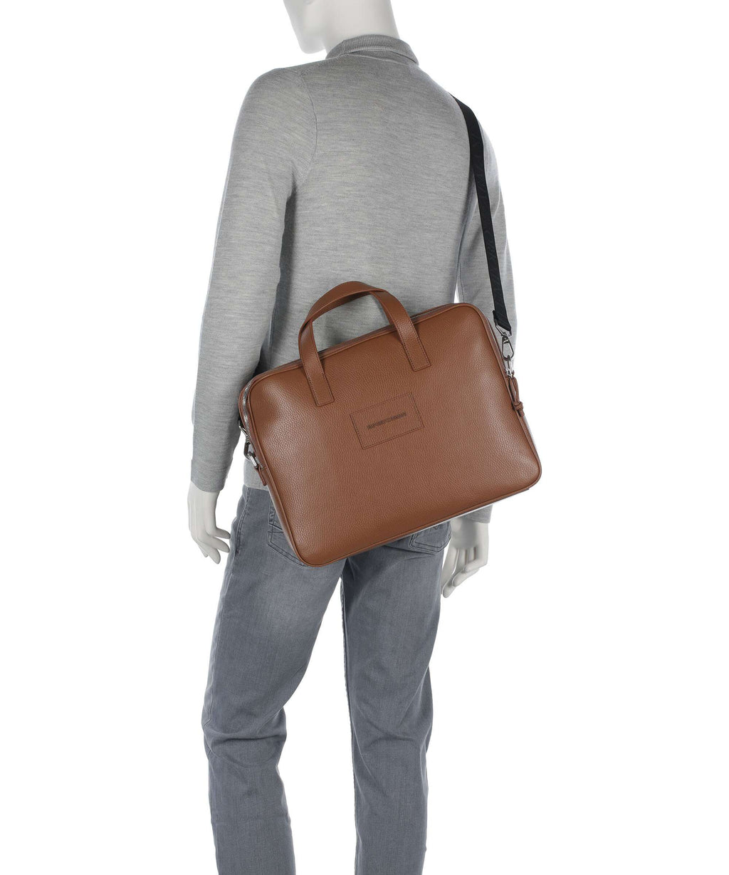 Emporio Armani Business Briefcase mocha bisque