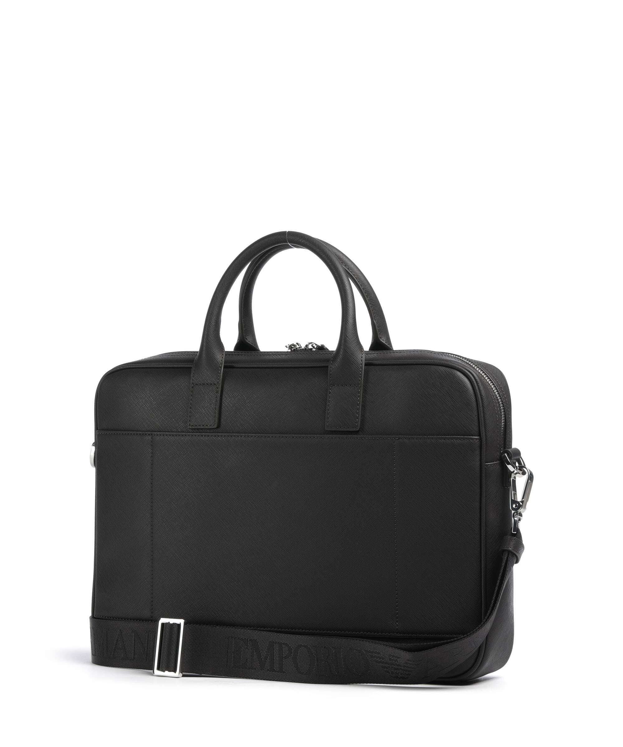Emporio Armani Business Regenerated Briefcase ebony