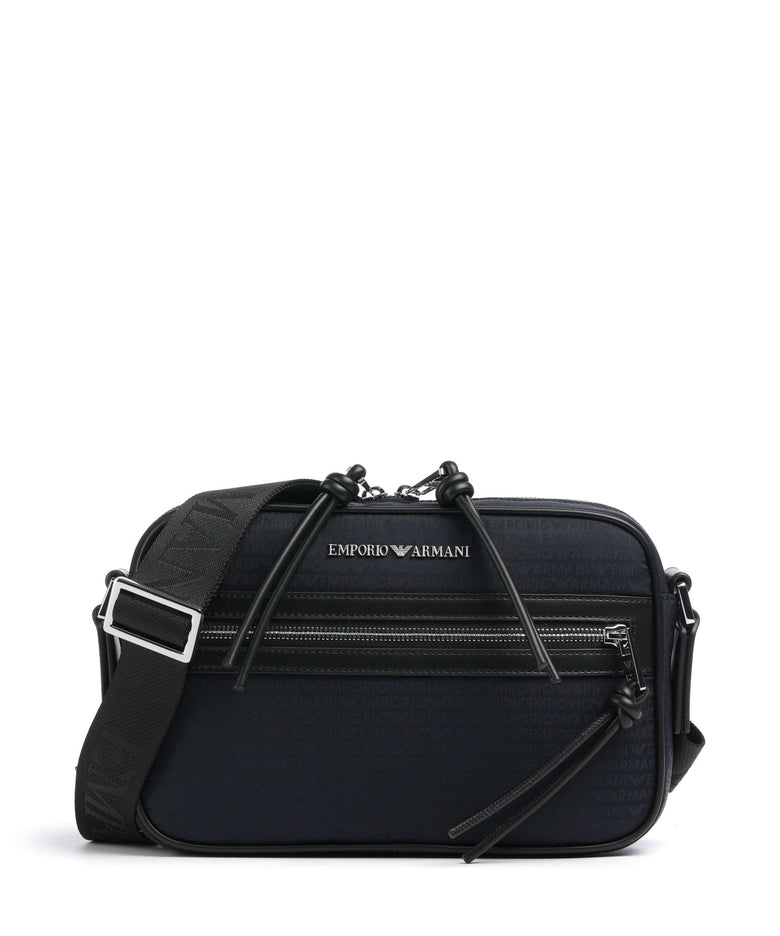 Emporio Armani Monogram Crossbody bag iconico blu navy