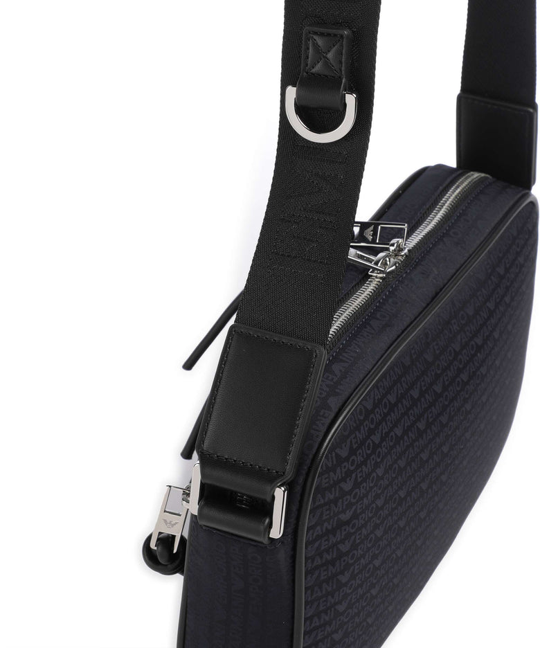 Emporio Armani Monogram Crossbody bag iconico blu navy