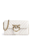 Pinko Love One Portefeuille bianco seta/antique gold