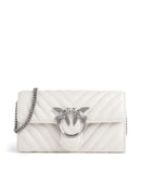 Pinko Love One Portefeuille bianco seta/old silver