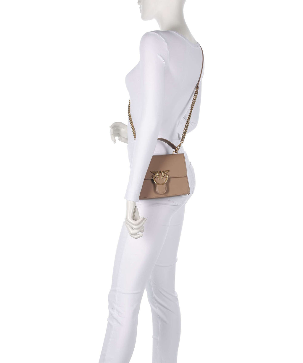 Pinko Love One Mini Crossbody bag biscotto zenzero/antique gold