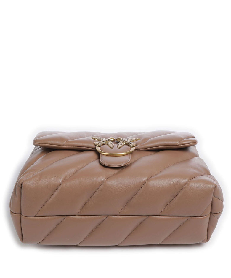 Pinko Love Puff Big Shoulder bag biscotto zenzero/antique gold