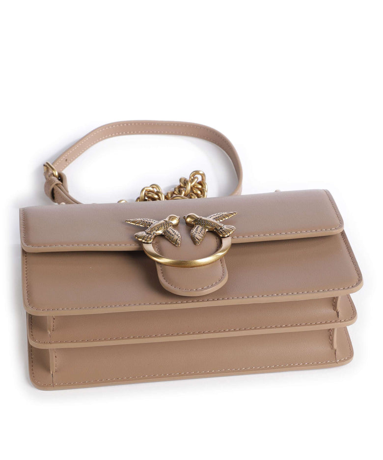 Pinko Love One Mini Shoulder bag biscotto zenzero