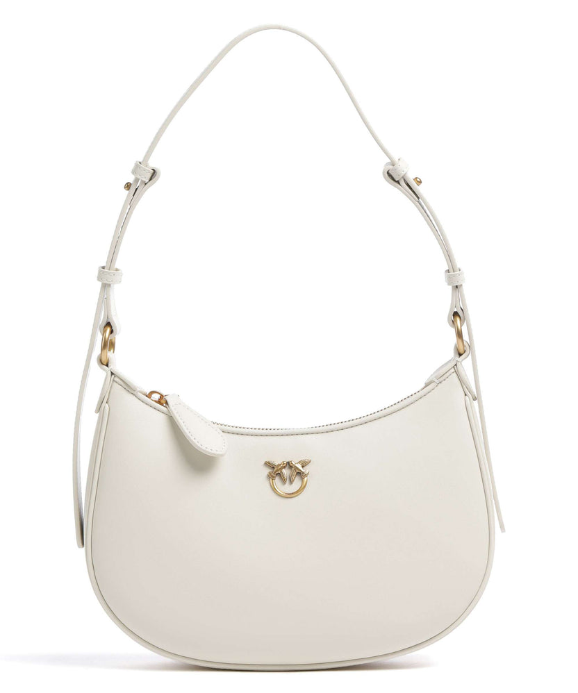 Pinko Half Moon Mini Shoulder bag bianco seta/antique gold