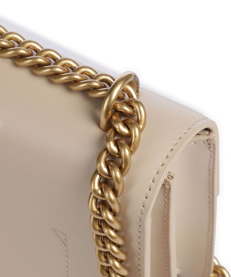 Pinko Love One Mini Shoulder bag beige/grigio fumo/antique gold