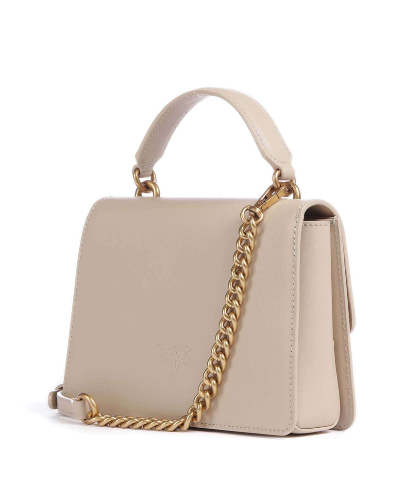 Pinko Love One Mini Crossbody bag beige/grigio fumo/antique gold