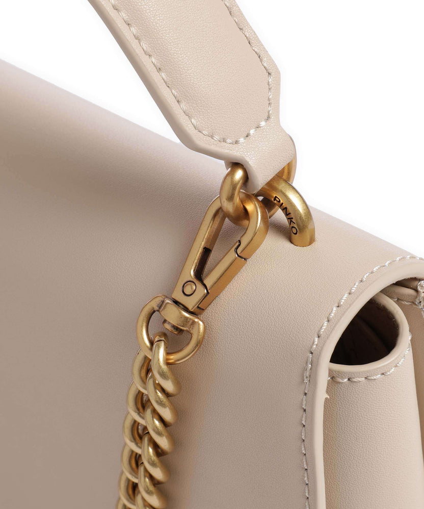 Pinko Love One Mini Crossbody bag beige/grigio fumo/antique gold