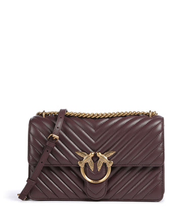 Pinko Love One Classic Sac porté épaule cioccolato amaro/antique gold