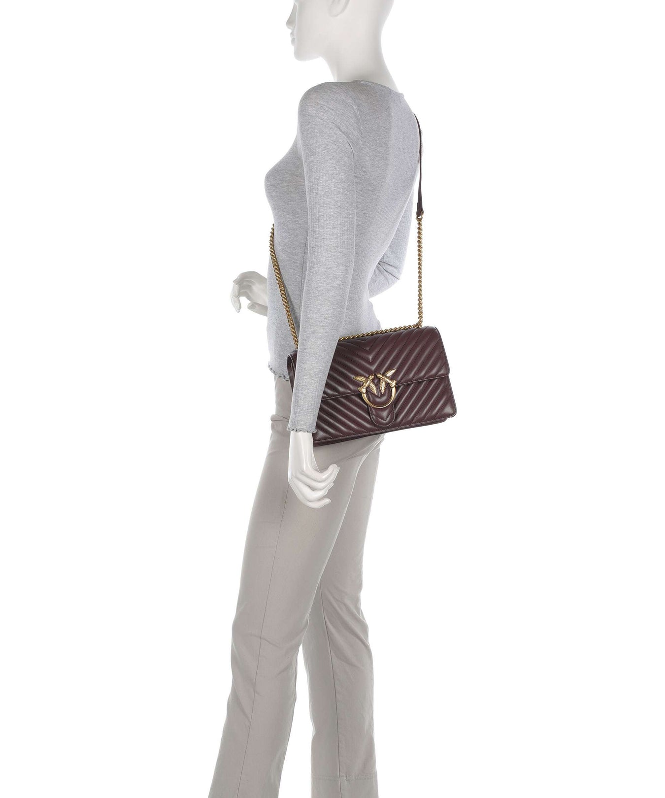 Pinko Love One Classic Shoulder bag cioccolato amaro/antique gold