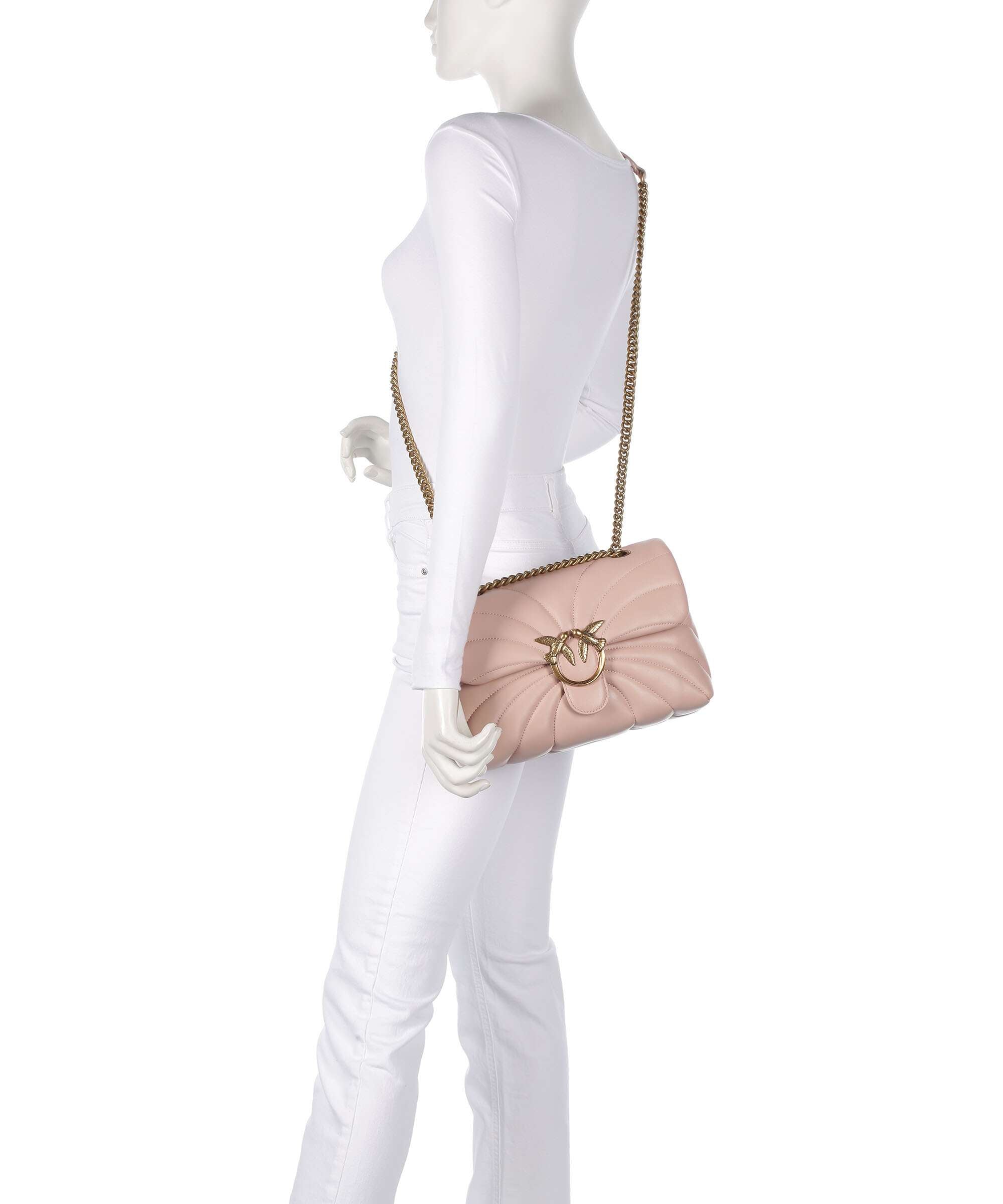 Pinko Love Puff Classic Shoulder bag cipria/antique gold