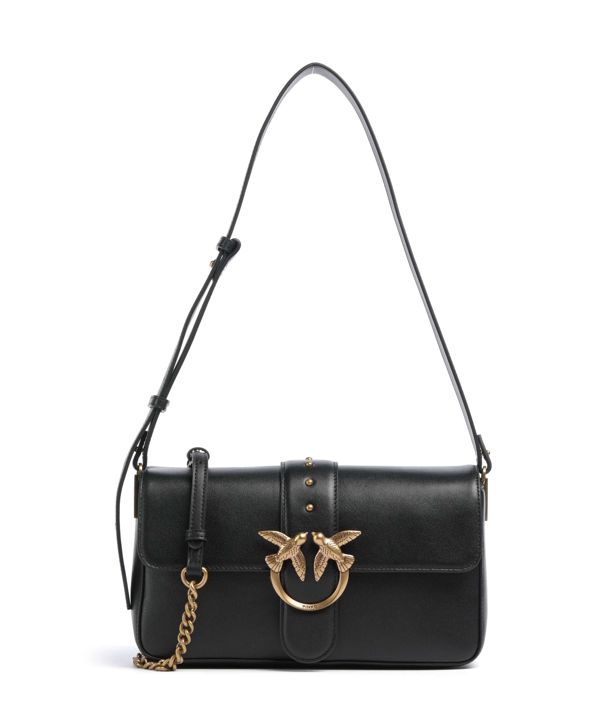 Pinko Love One Classic Slouchy Shoulder bag nero/antique gold