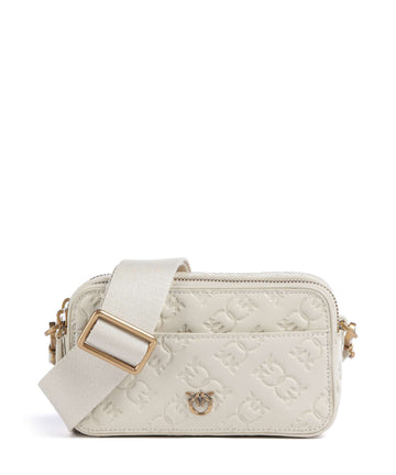 Pinko Mini Crossbody bag bianco seta/antique gold
