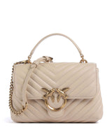 Pinko Love Lady Puff Mini Handtasche beige/grigio fumo/antique gold