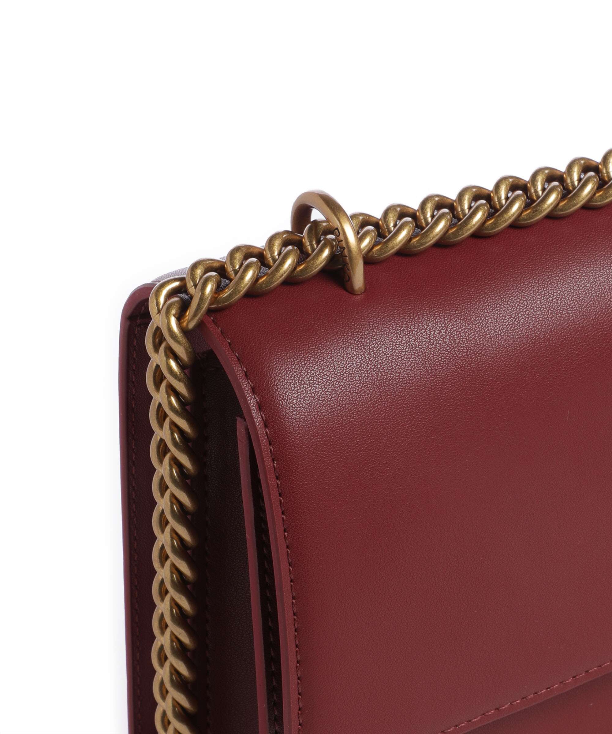 Pinko Love One Classic Shoulder bag bordeaux merlot/antique gold