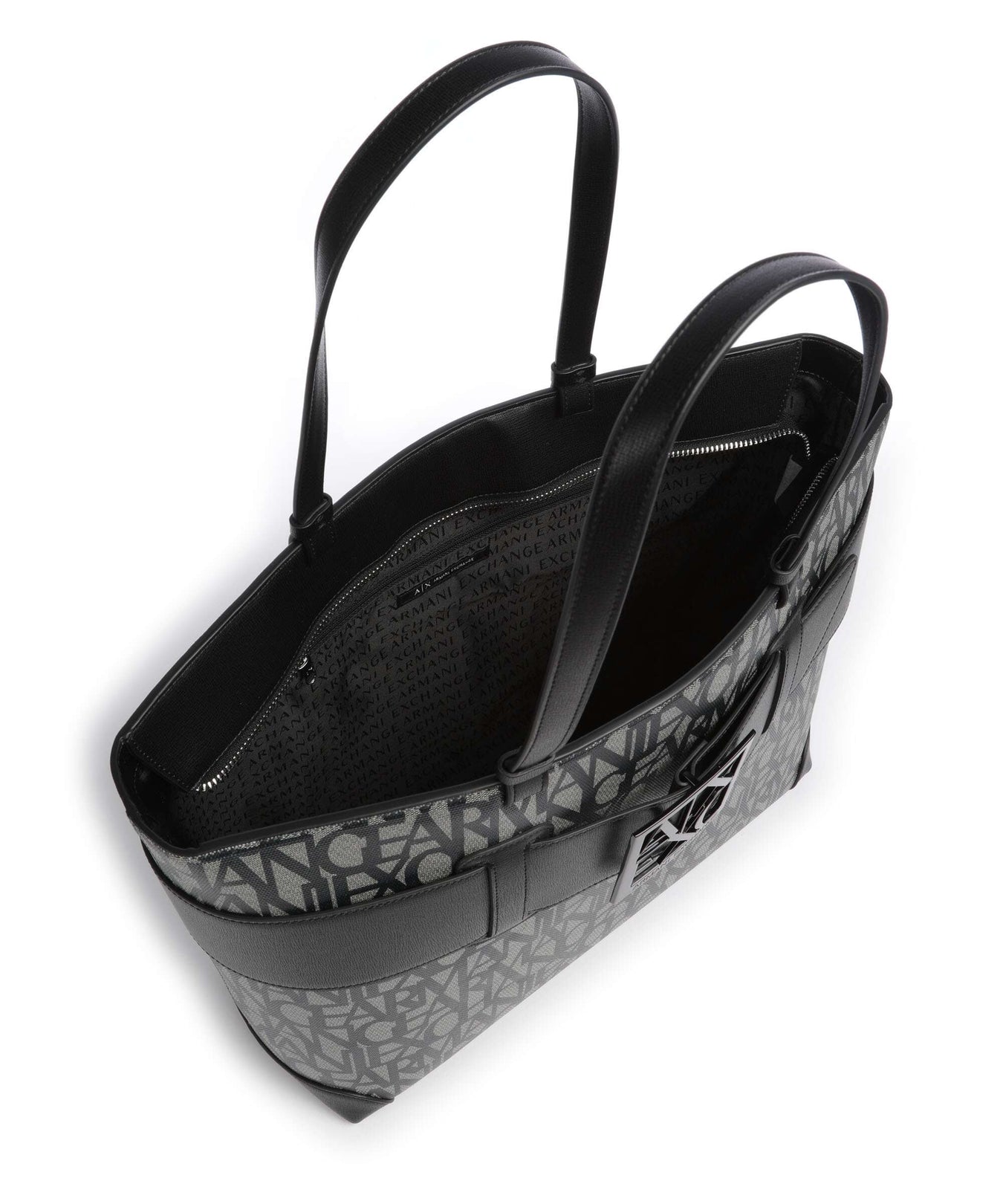 Armani Exchange Susie M Tote bag beige/navy stripes