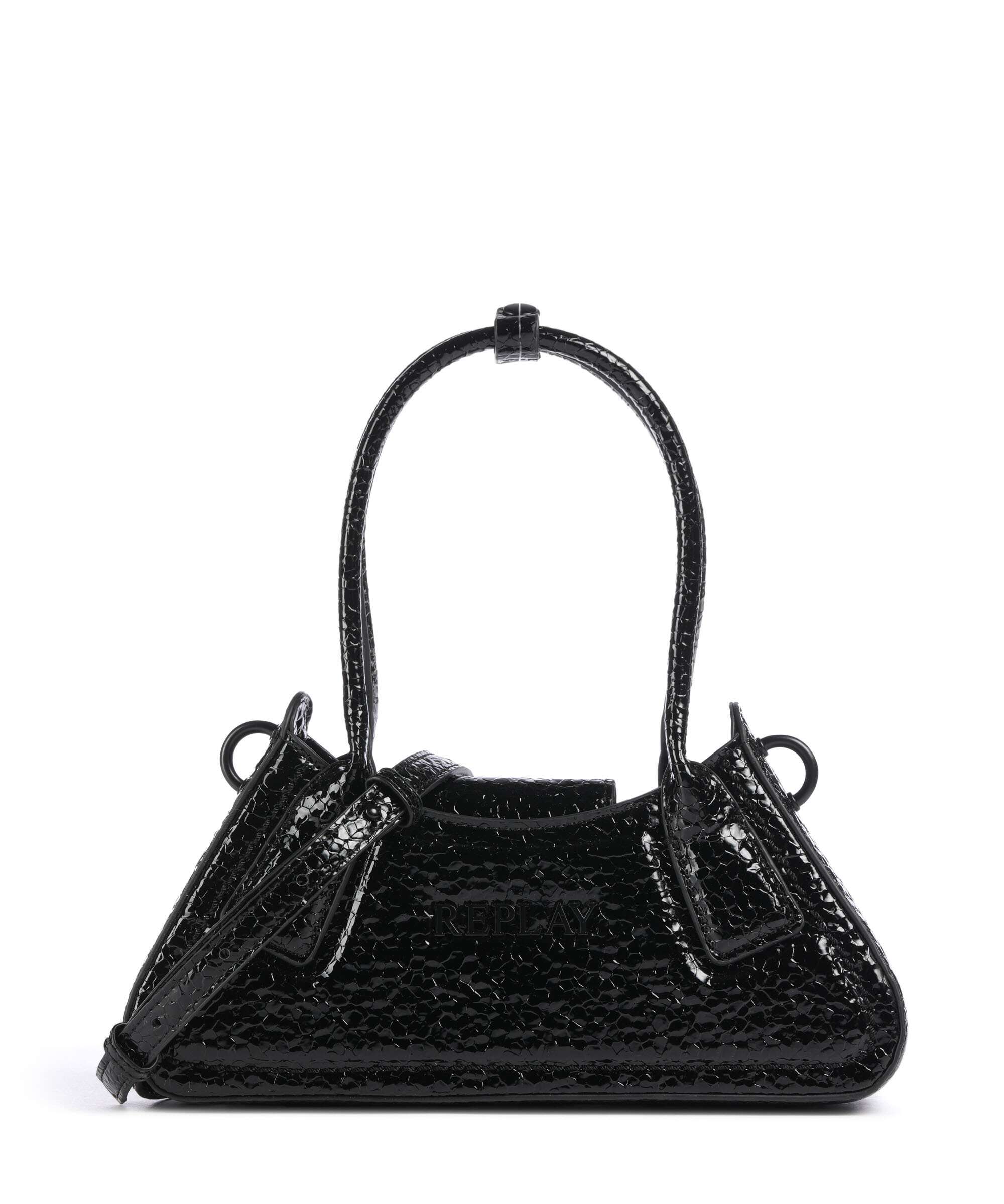 Replay Shoulder bag shiny black