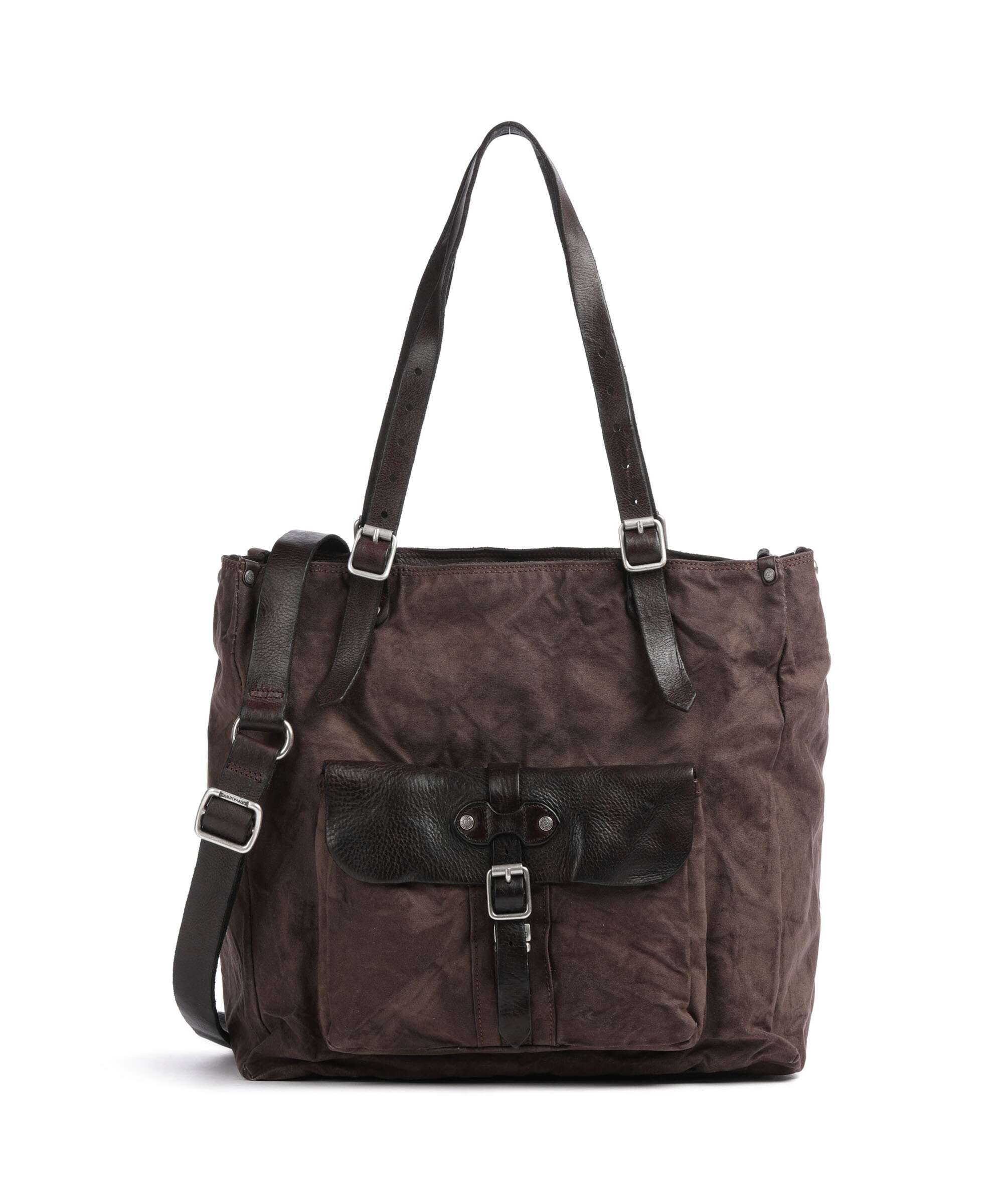 Campomaggi Tote bag verde militare/moro