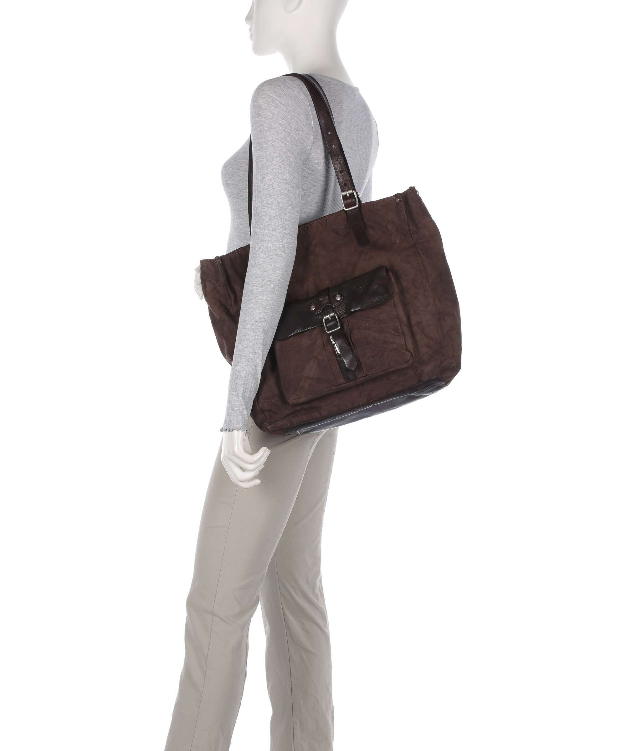 Campomaggi Tote bag verde militare/moro