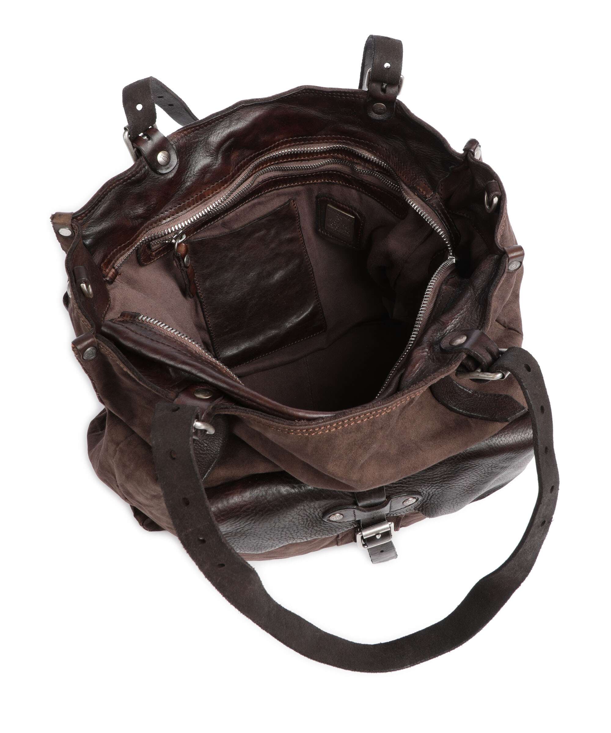 Campomaggi Tote bag verde militare/moro