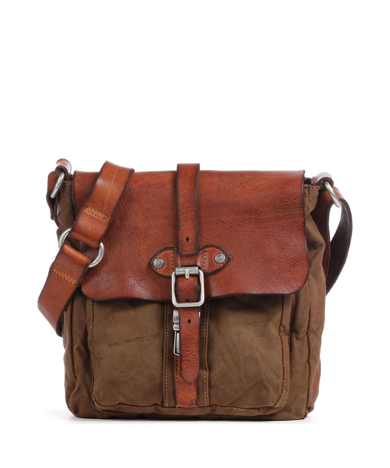 Campomaggi Crossbody bag verde militare/cognac