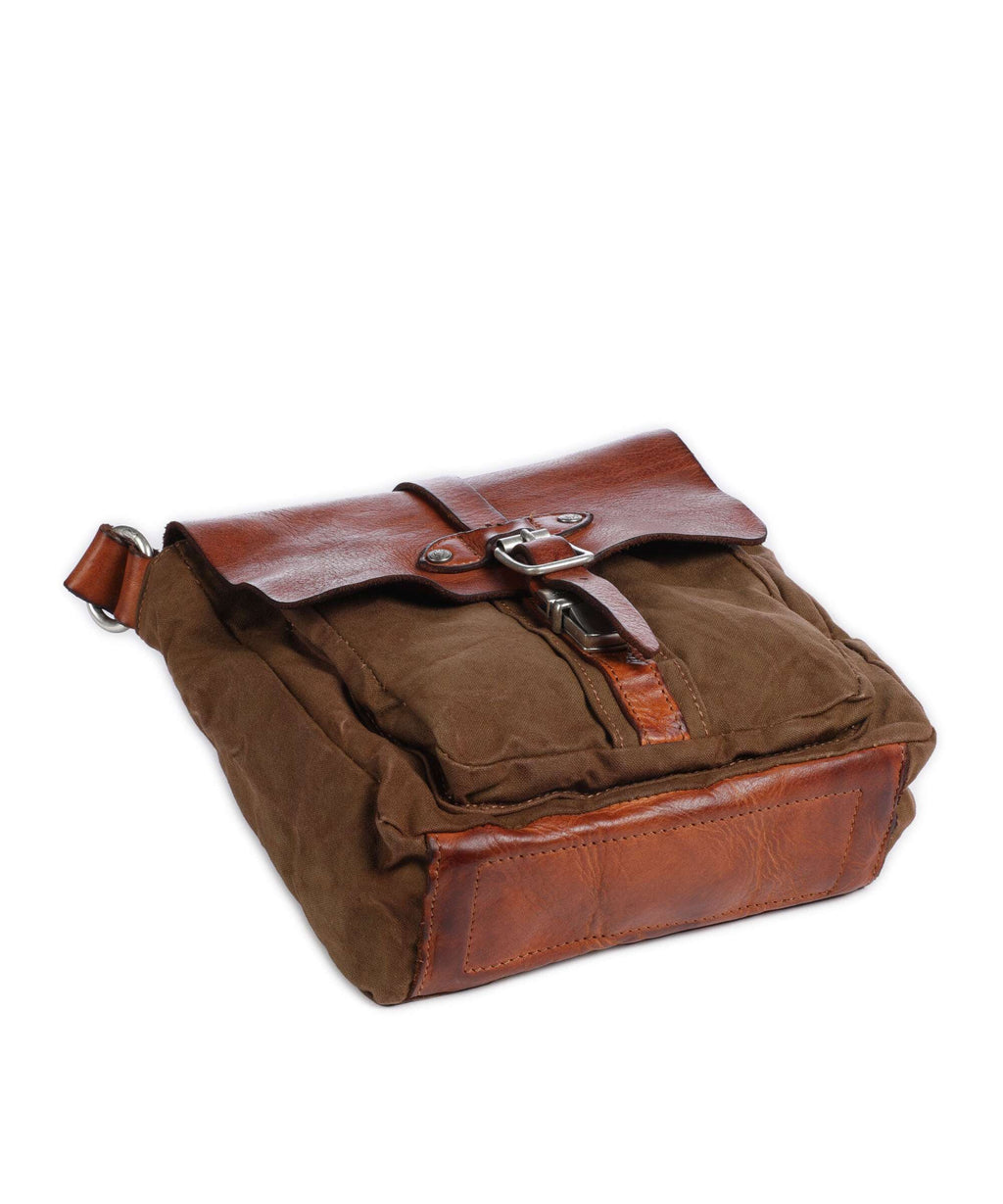 Campomaggi Crossbody bag verde militare/cognac