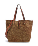 Campomaggi Shopper verde militare/cognac/oro