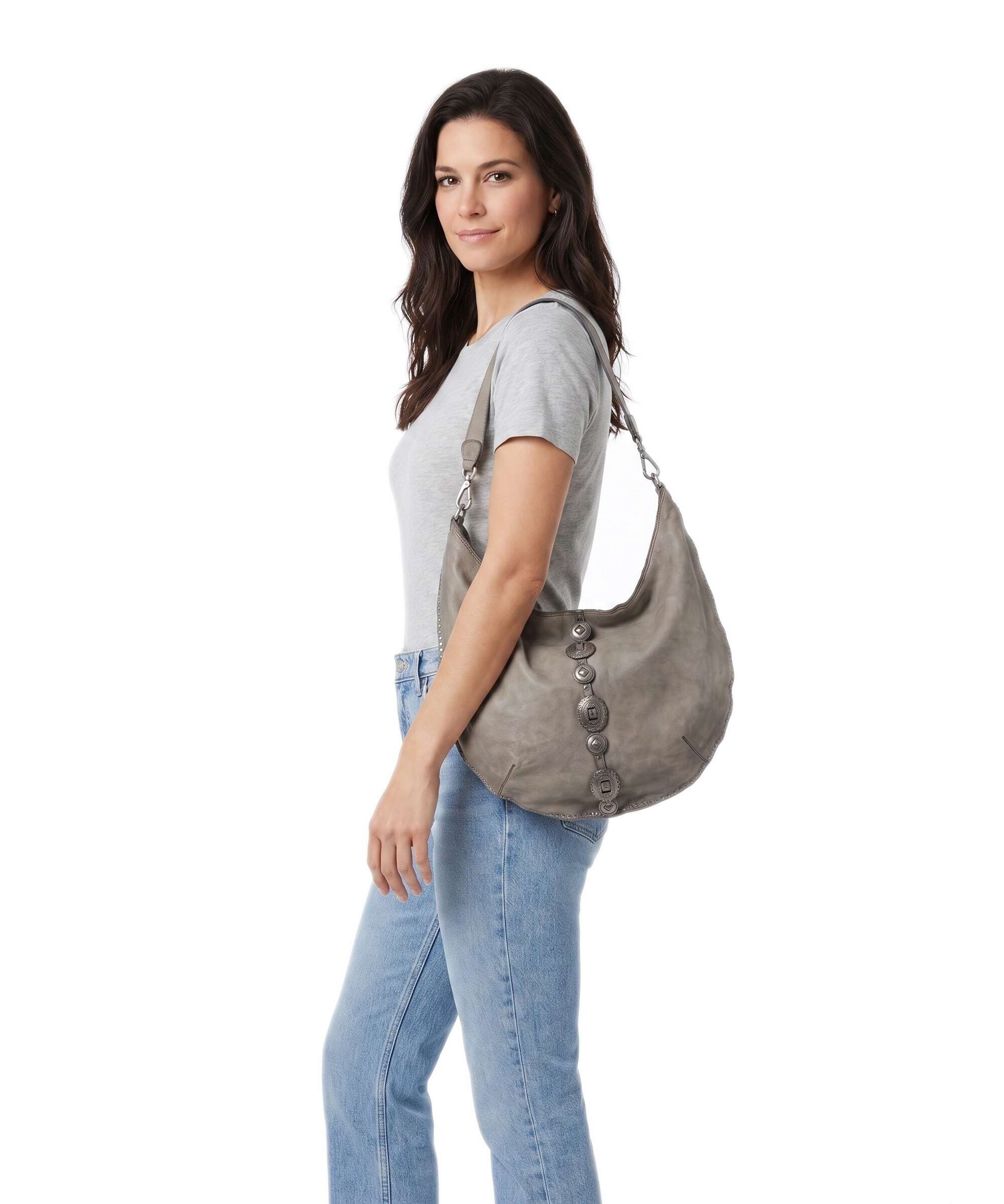 Campomaggi Hobo bag cement
