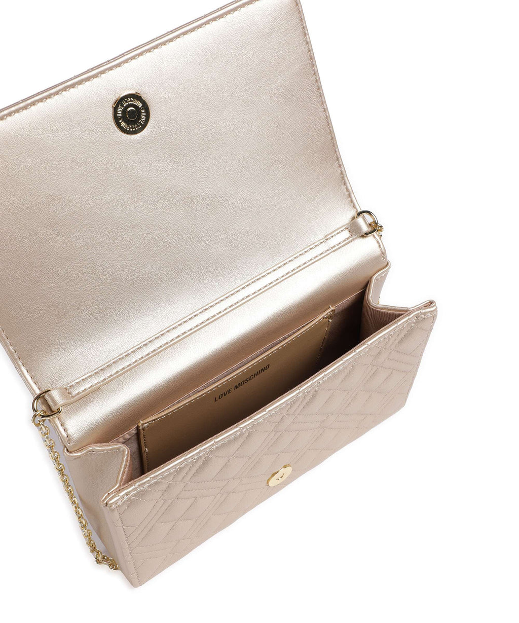 Love Moschino Smart Daily Crossbody bag metallic gold