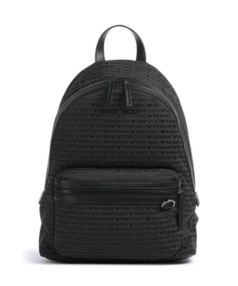 Emporio Armani Logo Jacquard Backpack bristol black