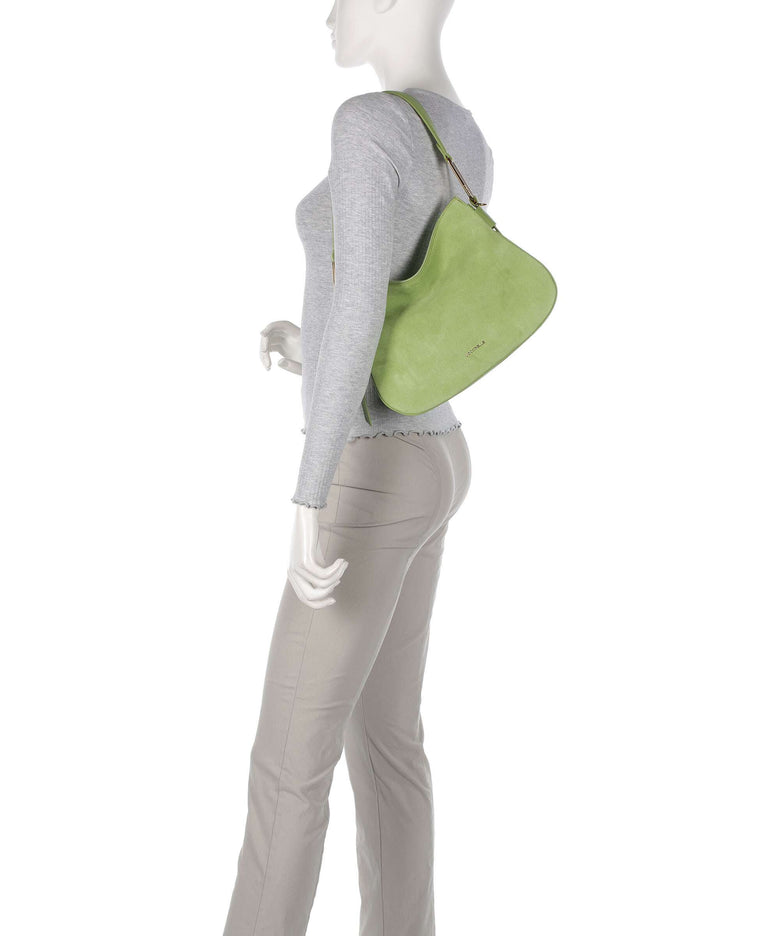 Coccinelle Magie Suede Hobo bag guacamole