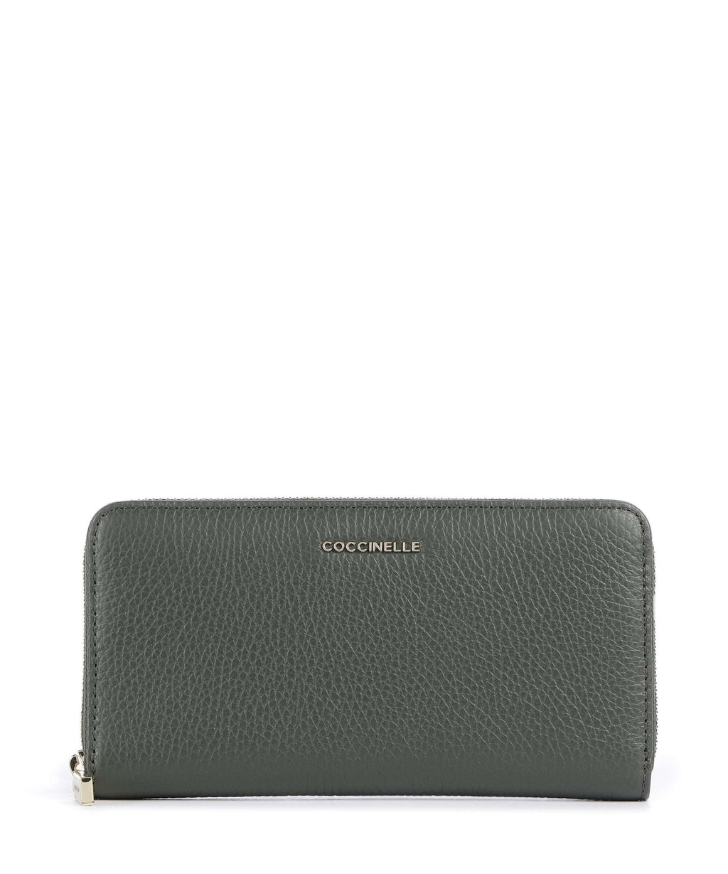 Coccinelle Metallic Soft Wallet alga