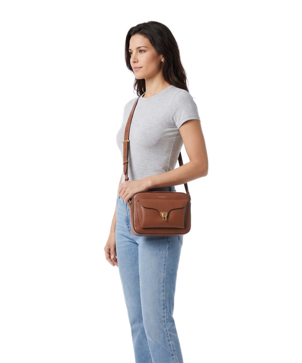 Coccinelle Beat Soft Crossbody bag cognac