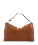Coccinelle Elinor Suede Beuteltasche cognac