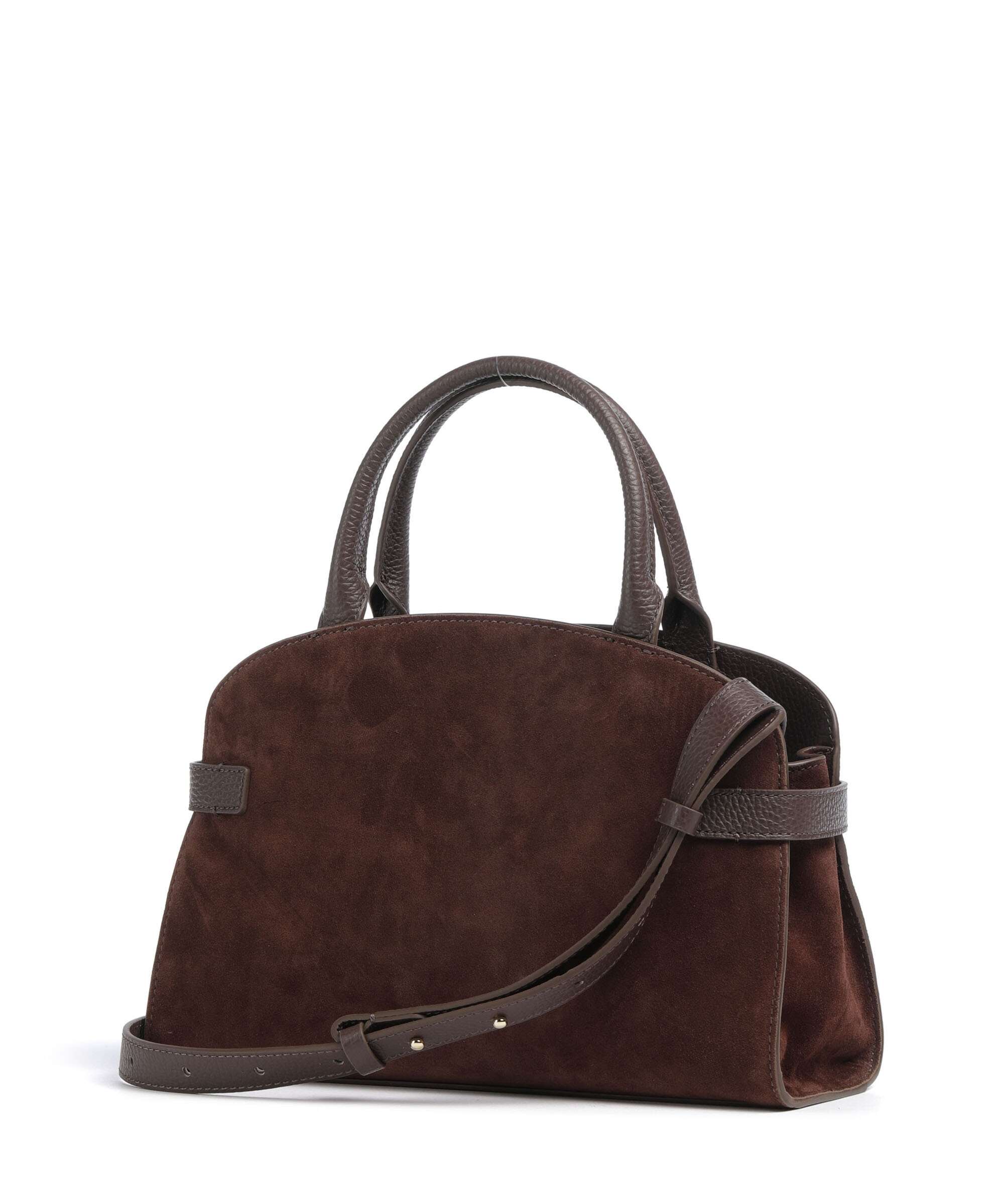 Coccinelle Sabine Suede Handbag brunette