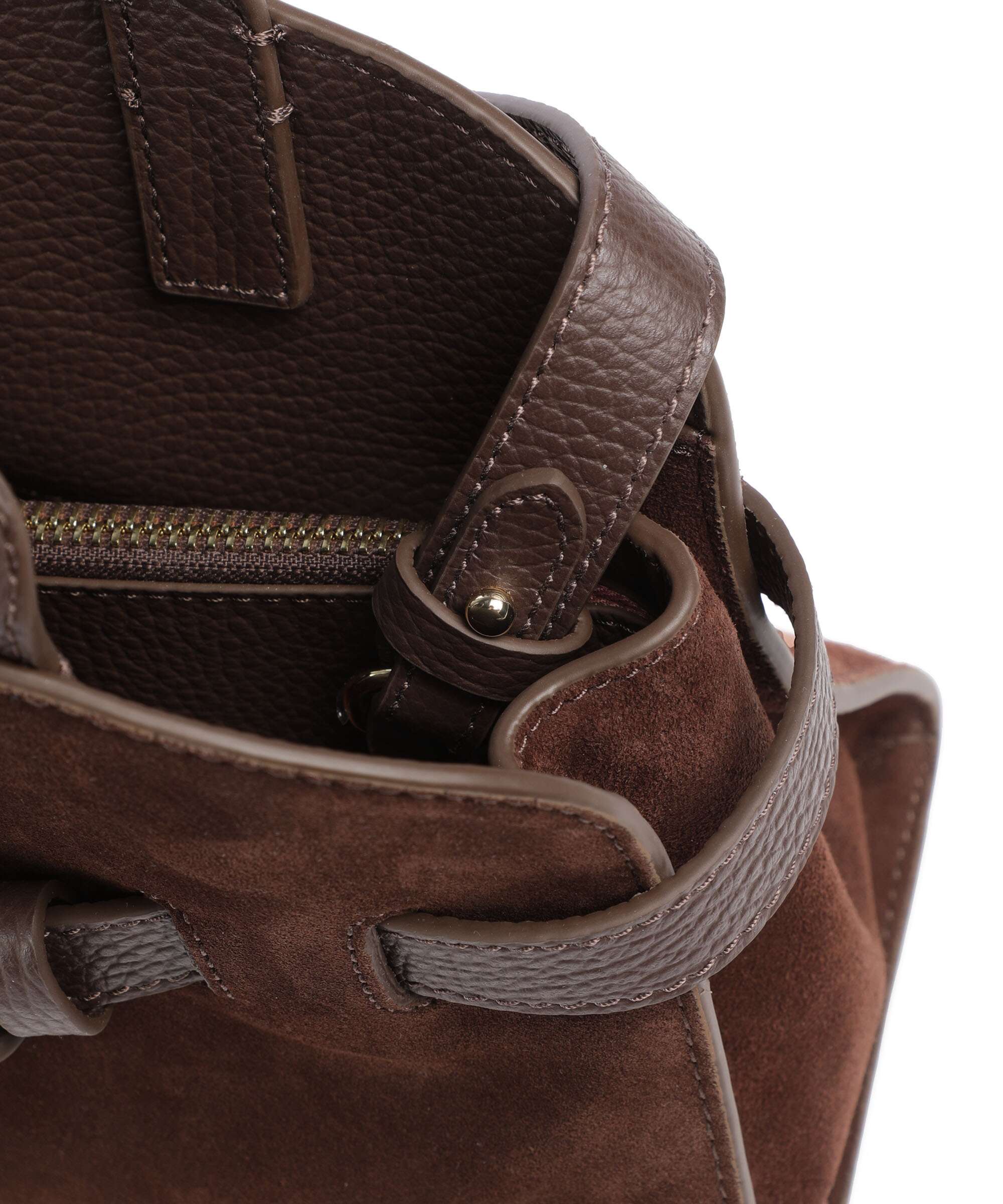 Coccinelle Sabine Suede Handbag brunette