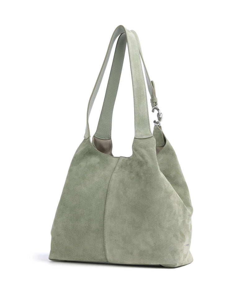 Coccinelle C-Easy Suede Hobo bag greenery